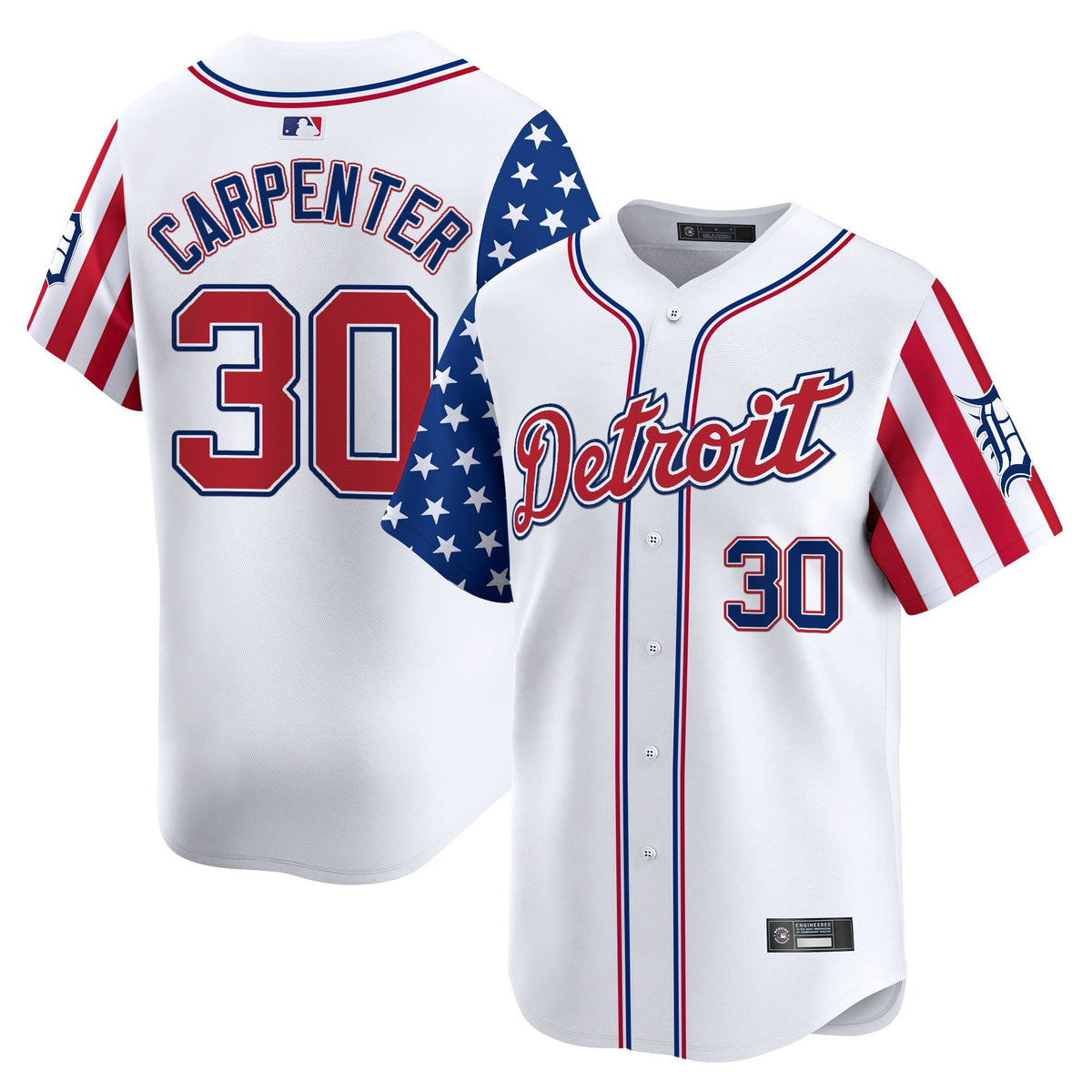 Men's Detroit Tigers 2025 Independence Day Vapor Premier Limited Jersey - All Stitched
