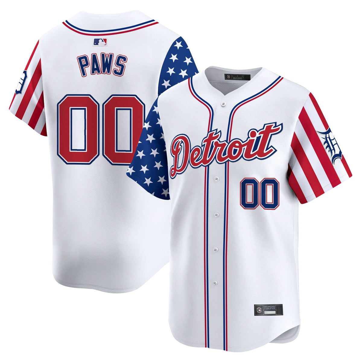 Men's Detroit Tigers 2025 Independence Day Vapor Premier Limited Jersey - All Stitched