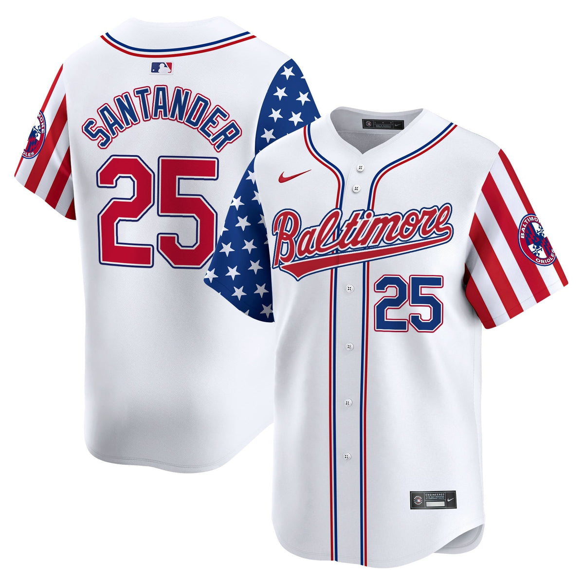 Men's Baltimore Orioles 2025 Independence Day Vapor Premier Limited Jersey - All Stitched