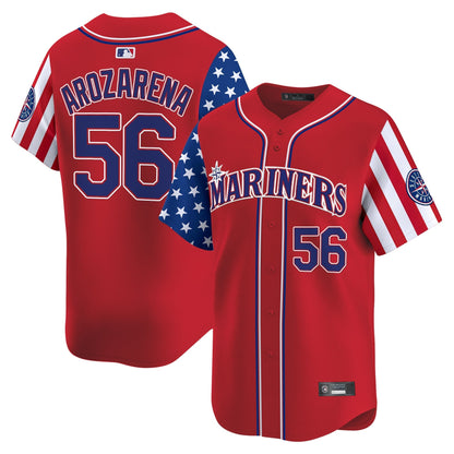 Men's Seattle Mariners 2025 Independence Day Vapor Premier Limited Jersey - All Stitched