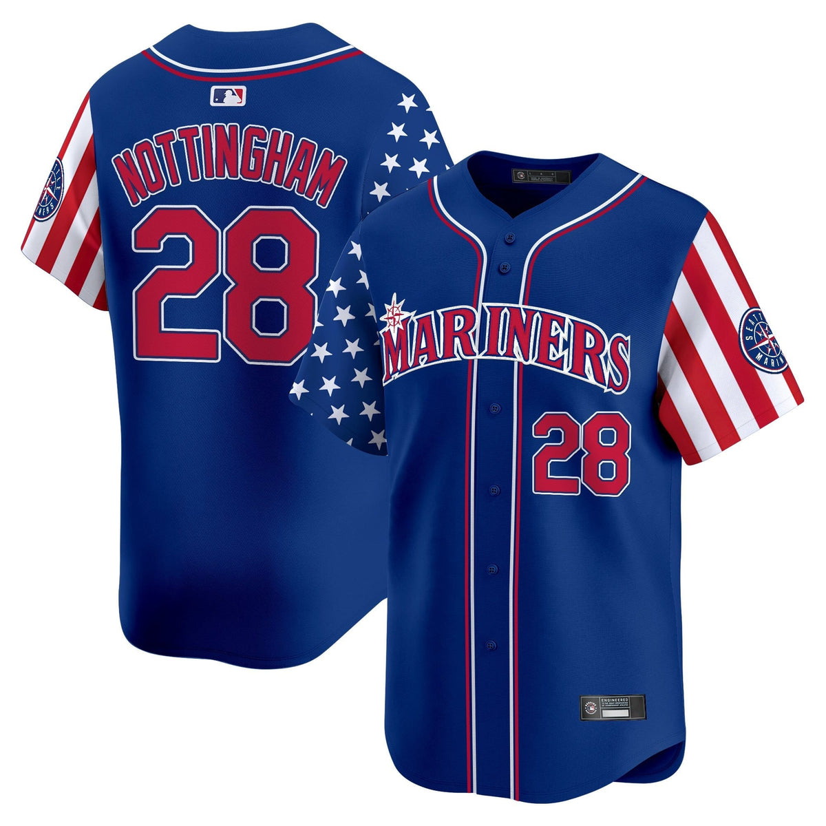 Men's Seattle Mariners 2025 Independence Day Vapor Premier Limited Jersey - All Stitched