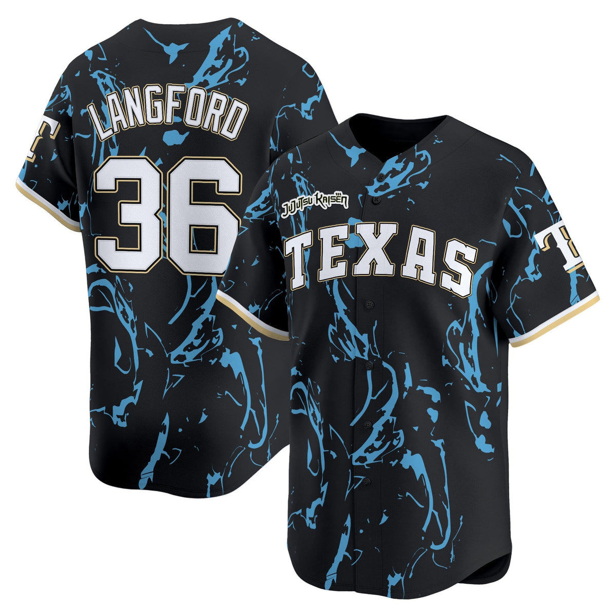 Texas Rangers x Jujutsu Kaisen Vapor Premier Limited Jersey - All Stitched