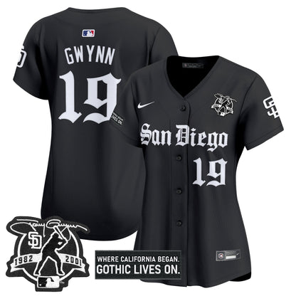 Women's San Diego Padres 'Gothic Edition' Vapor Premier Limited Jersey - All Stitched