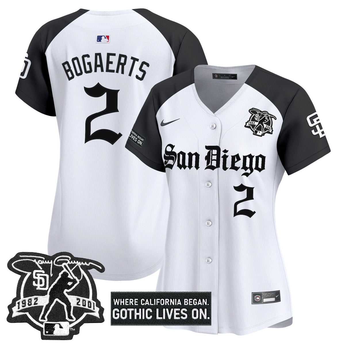 Women's San Diego Padres 'Gothic Edition' Vapor Premier Limited Jersey - All Stitched