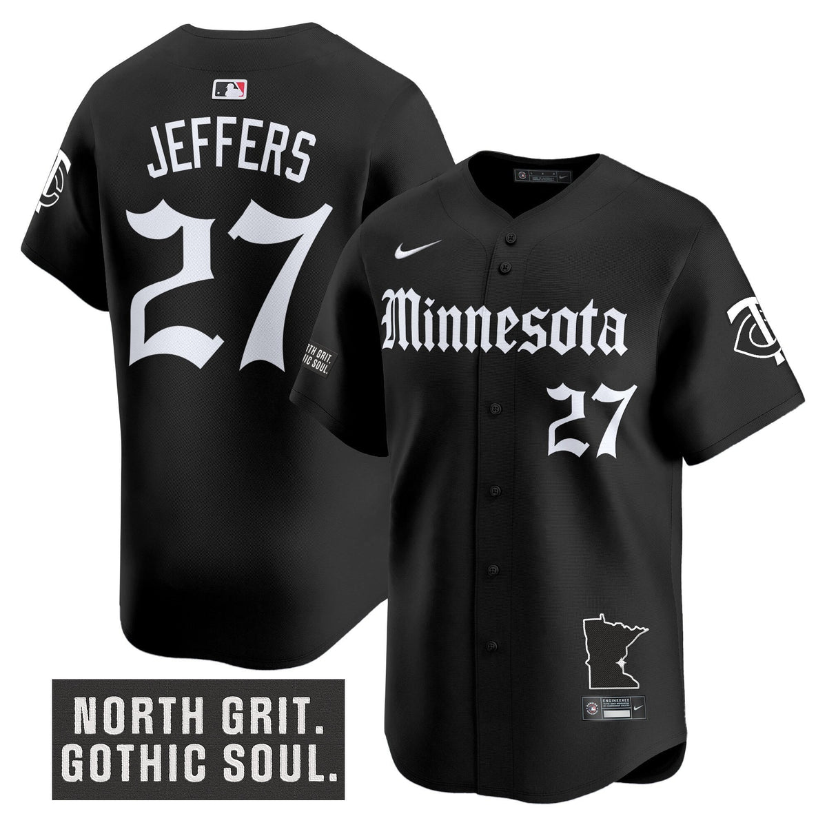Men's Minnesota Twins 'Gothic North Edition' Vapor Premier Limited Jersey - All Stitched