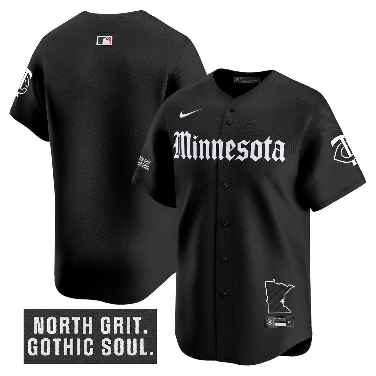 Men's Minnesota Twins 'Gothic North Edition' Vapor Premier Limited Jersey - All Stitched