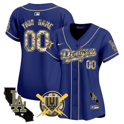 Dodgers Armed Forces Day Vapor Premier Limited Custom Jersey - All Stitched