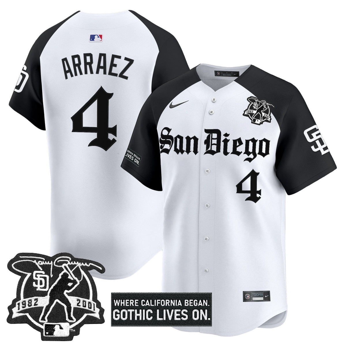 Men's San Diego Padres 'Gothic Edition' Vapor Premier Limited Jersey - All Stitched
