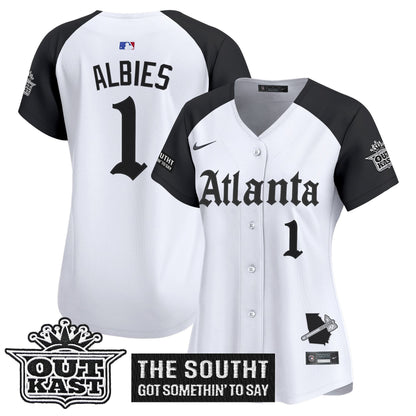Women's Atlanta Braves 'Gothic South x Outkast Edition' Vapor Premier Limited Jersey - All Stitched