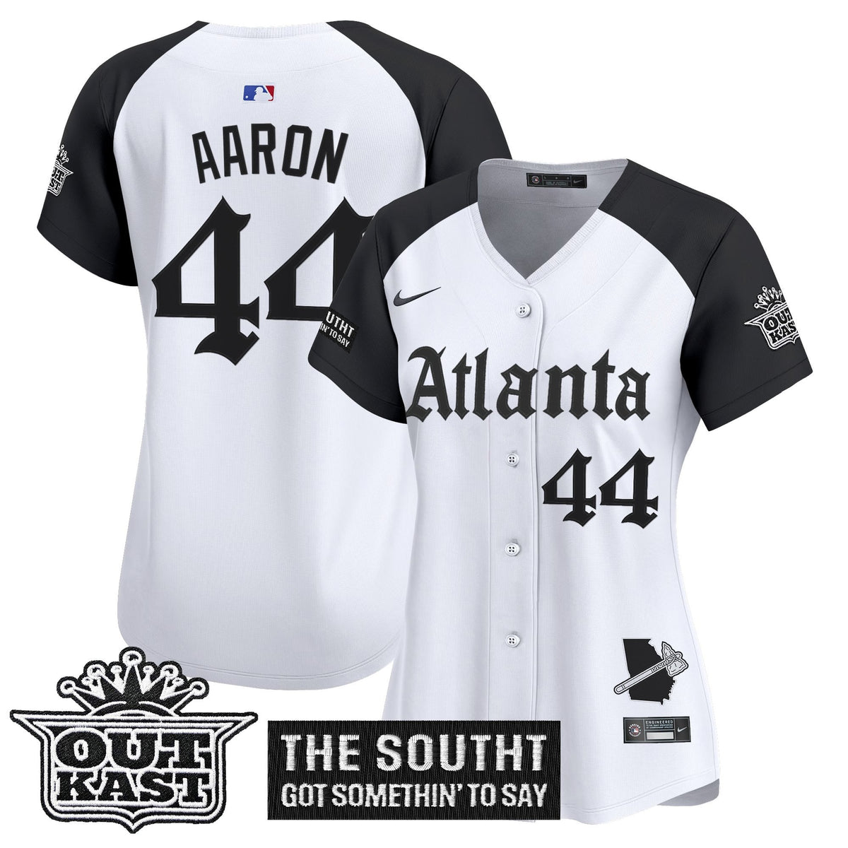 Women's Atlanta Braves 'Gothic South x Outkast Edition' Vapor Premier Limited Jersey - All Stitched