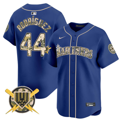 Men's Seattle Mariners Armed Forces Day Vapor Premier Limited Jersey - All Stitched