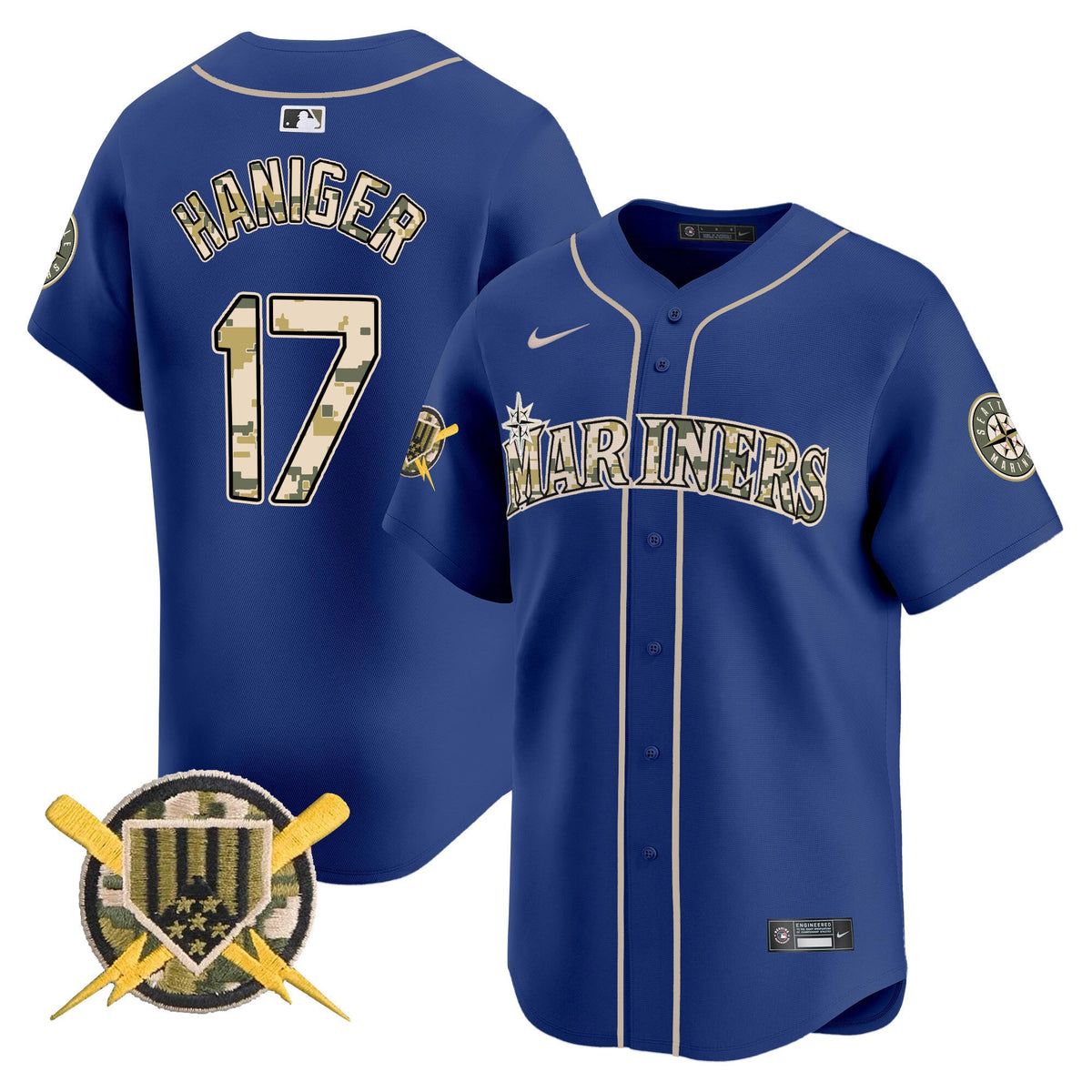 Men's Seattle Mariners Armed Forces Day Vapor Premier Limited Jersey - All Stitched