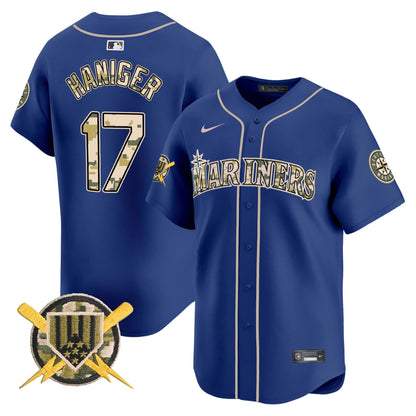 Men's Seattle Mariners Armed Forces Day Vapor Premier Limited Jersey - All Stitched