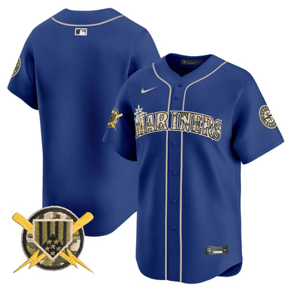 Men's Seattle Mariners Armed Forces Day Vapor Premier Limited Jersey - All Stitched