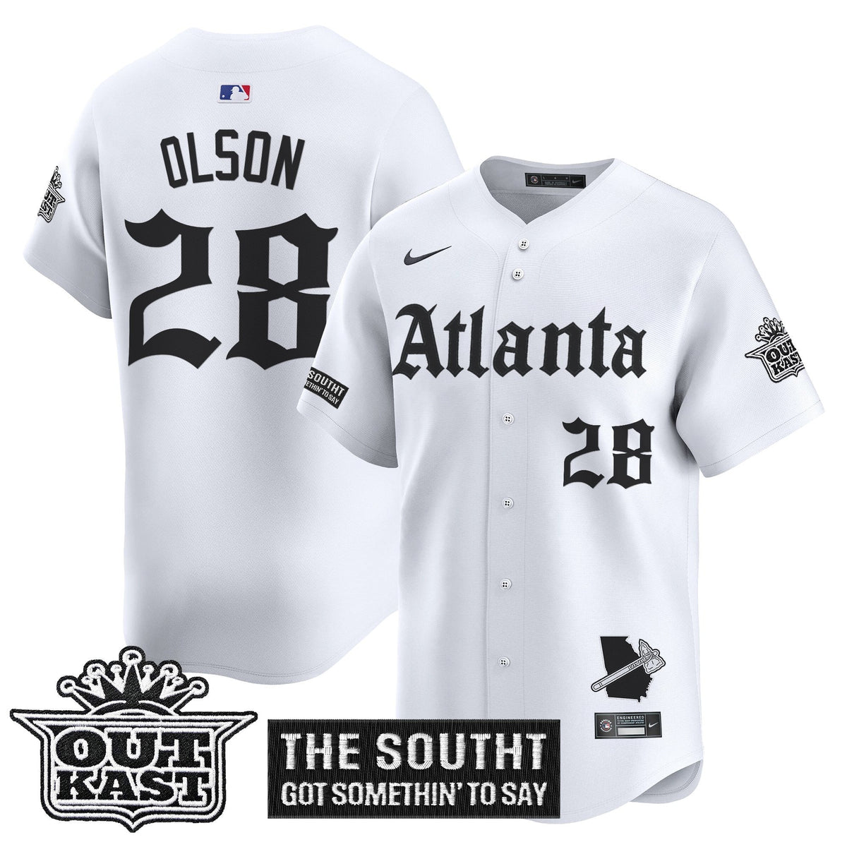 Men's Atlanta Braves 'Gothic South x Outkast Edition' Vapor Premier Limited Jersey - All Stitched