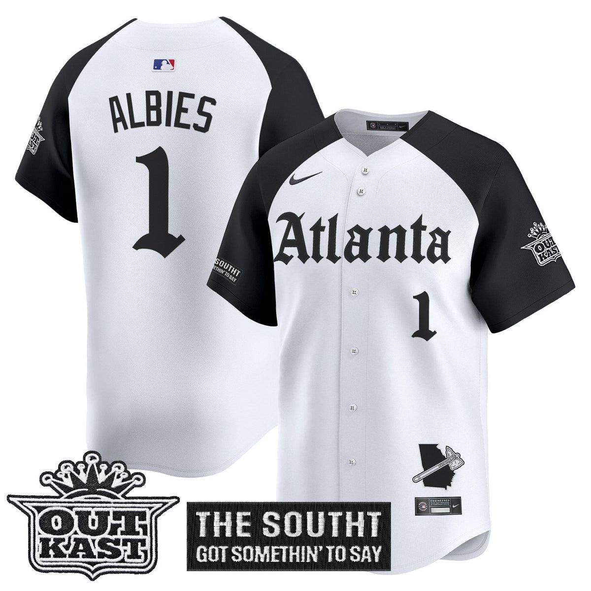 Men's Atlanta Braves 'Gothic South x Outkast Edition' Vapor Premier Limited Jersey - All Stitched