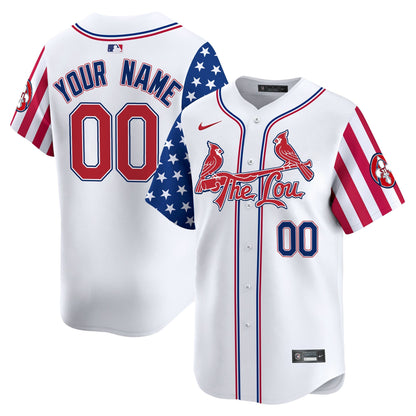 St. Louis Cardinals 2025 Independence Day Vapor Premier Limited Custom Jersey - All Stitched