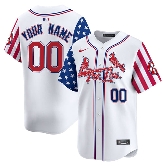 St. Louis Cardinals 2025 Independence Day Vapor Premier Limited Custom Jersey - All Stitched