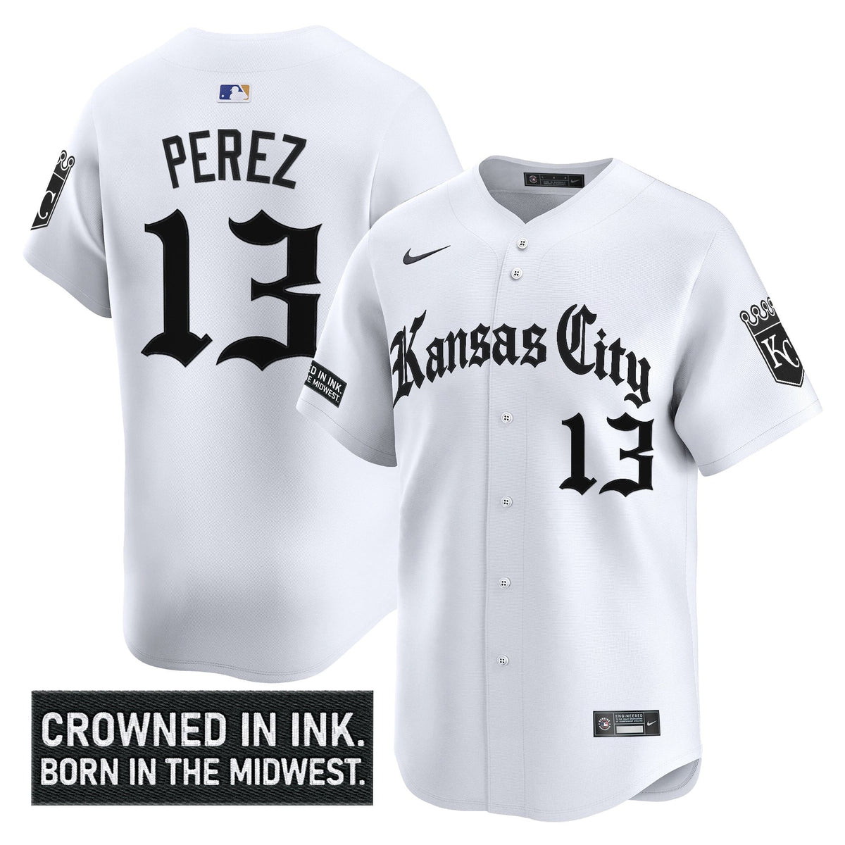 Men's Kansas City Royals 'Gothic Crown Edition' Vapor Premier Limited Jersey - All Stitched