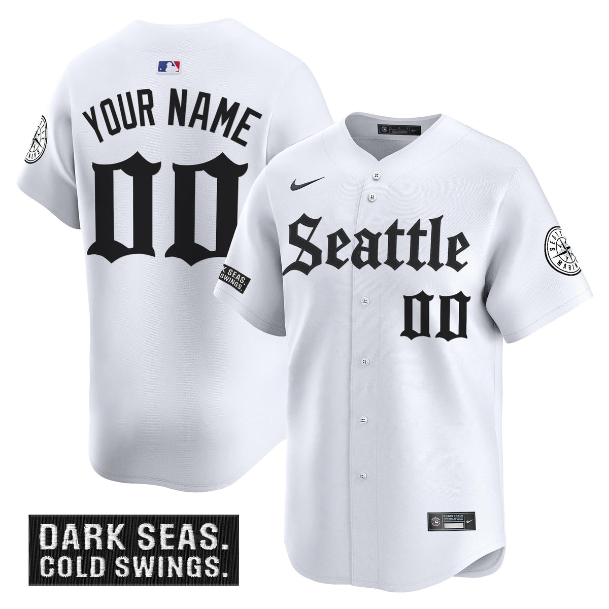 Seattle Mariners 'Deep Sea Gothic Edition' Vapor Premier Limited Custom Jersey - All Stitched