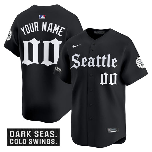 Seattle Mariners 'Deep Sea Gothic Edition' Vapor Premier Limited Custom Jersey - All Stitched