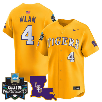 Men's LSU Tigers 2025 World Series Vapor Premier Limited Jersey - All Stitched