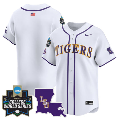 Men's LSU Tigers 2025 World Series Vapor Premier Limited Jersey - All Stitched