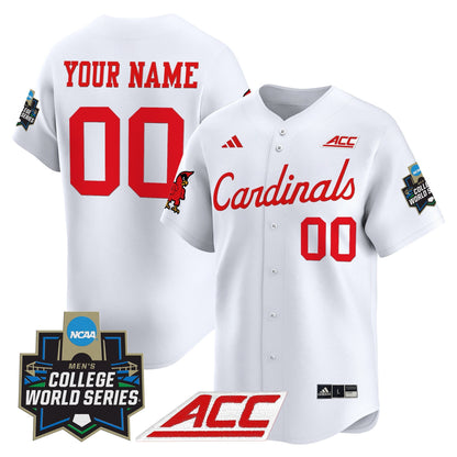 Louisville Cardinals 2025 World Series Vapor Premier Limited Custom Jersey - All Stitched