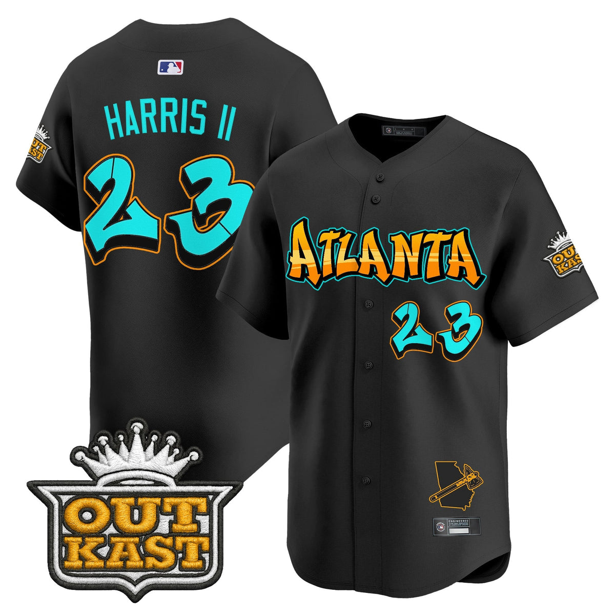 Men's Atlanta Braves 'Graffiti A-Town Edition' Vapor Premier Limited Jersey - All Stitched