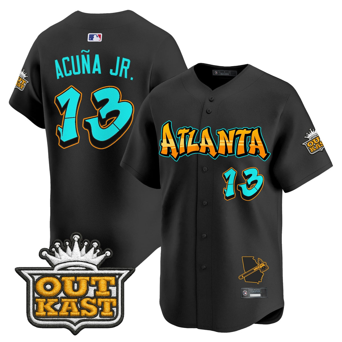 Men's Atlanta Braves 'Graffiti A-Town Edition' Vapor Premier Limited Jersey - All Stitched