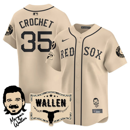 Men's Boston Red Sox Morgan Wallen 2025 Jersey - All Stitched
