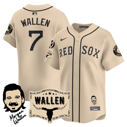 Men's Boston Red Sox Morgan Wallen 2025 Jersey - All Stitched