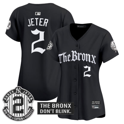 Women's Yankees 'The Bronx - Gothic Ink Drop Edition' Vapor Premier Limited Jersey - All Stitched