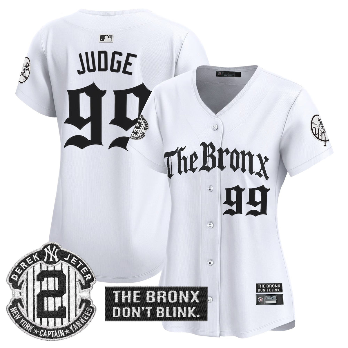 Women's Yankees 'The Bronx - Gothic Ink Drop Edition' Vapor Premier Limited Jersey - All Stitched