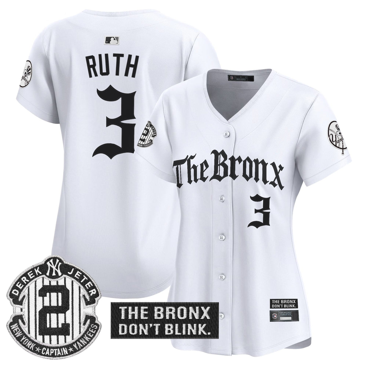 Women's Yankees 'The Bronx - Gothic Ink Drop Edition' Vapor Premier Limited Jersey - All Stitched