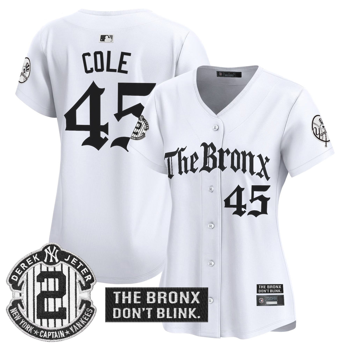 Women's Yankees 'The Bronx - Gothic Ink Drop Edition' Vapor Premier Limited Jersey - All Stitched