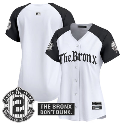 Women's Yankees 'The Bronx - Gothic Ink Drop Edition' Vapor Premier Limited Jersey - All Stitched