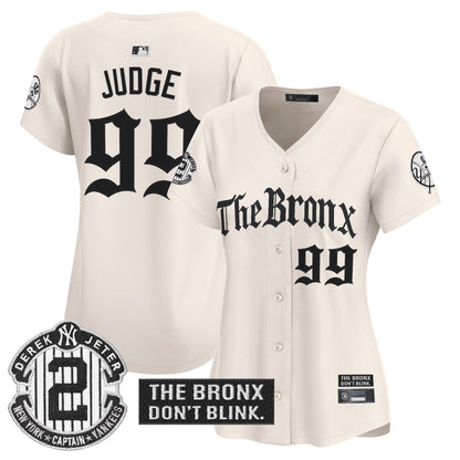 Women's Yankees 'The Bronx - Gothic Ink Drop Edition' Vapor Premier Limited Jersey - All Stitched