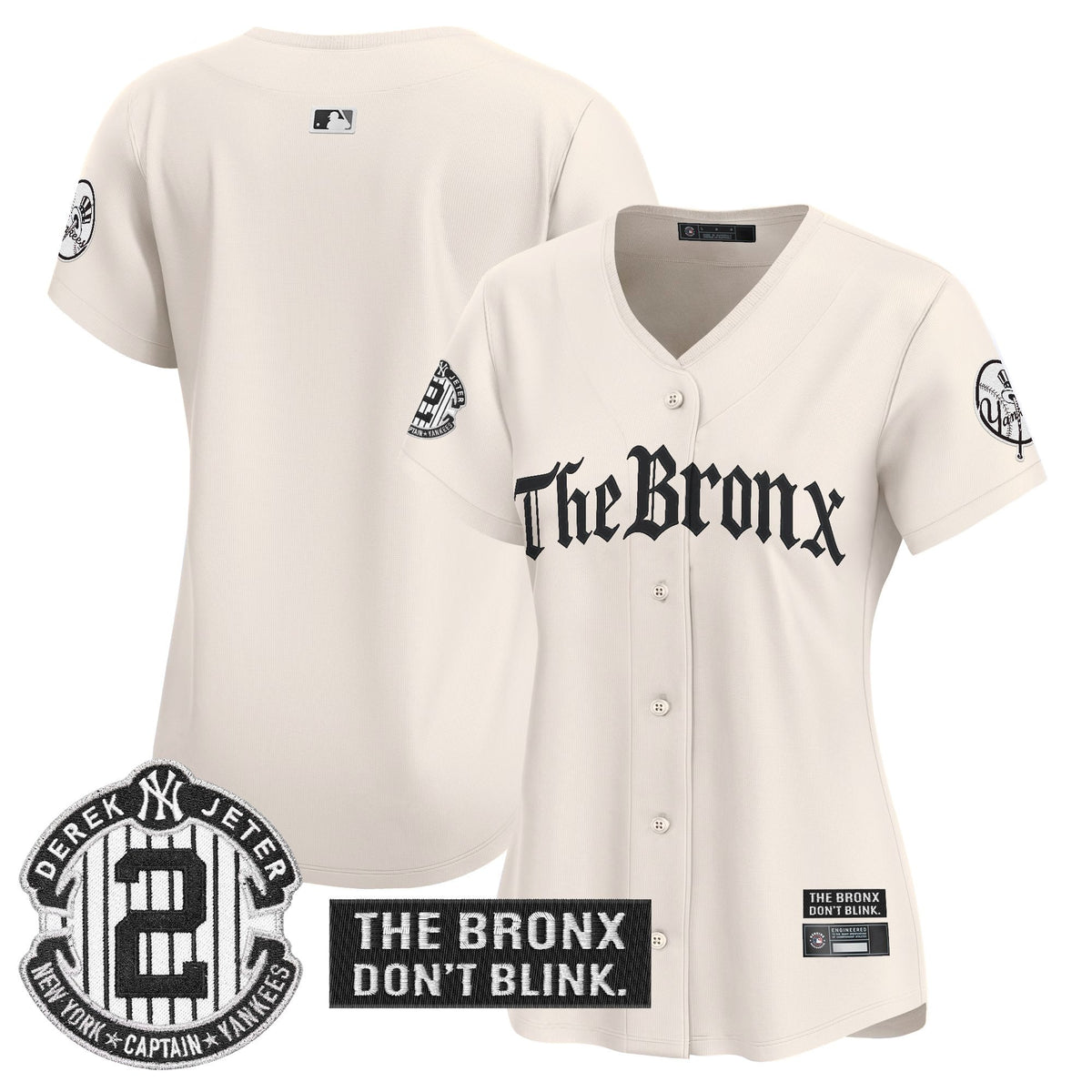 Women's Yankees 'The Bronx - Gothic Ink Drop Edition' Vapor Premier Limited Jersey - All Stitched