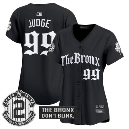 Women's Yankees 'The Bronx - Gothic Ink Drop Edition' Vapor Premier Limited Jersey - All Stitched