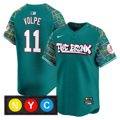Men's New York Yankees The Bronx Subway Style Vapor Premier Limited Jersey - Stitched