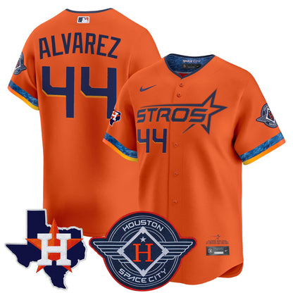 Men's Houston Astros 2025 City Connect Texas Patch Vapor Premier Limited Jersey - All Stitched