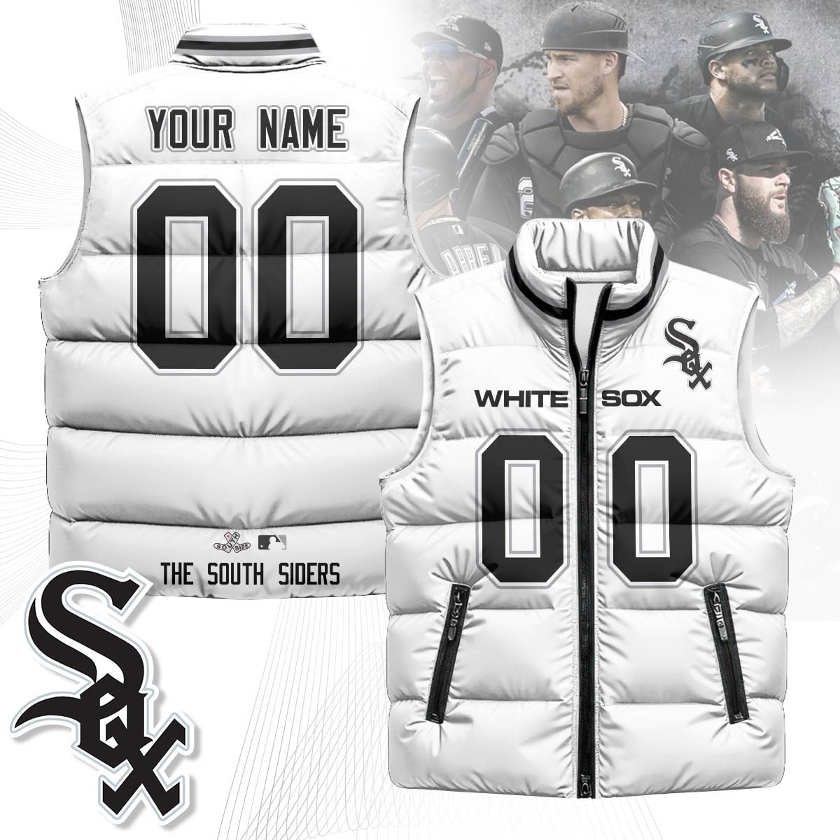 Custom Chicago White Sox Unisex Puffer Vest