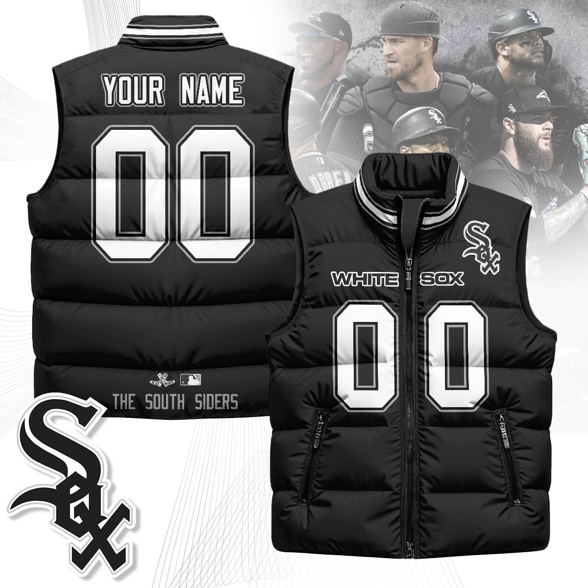 Custom Chicago White Sox Unisex Puffer Vest