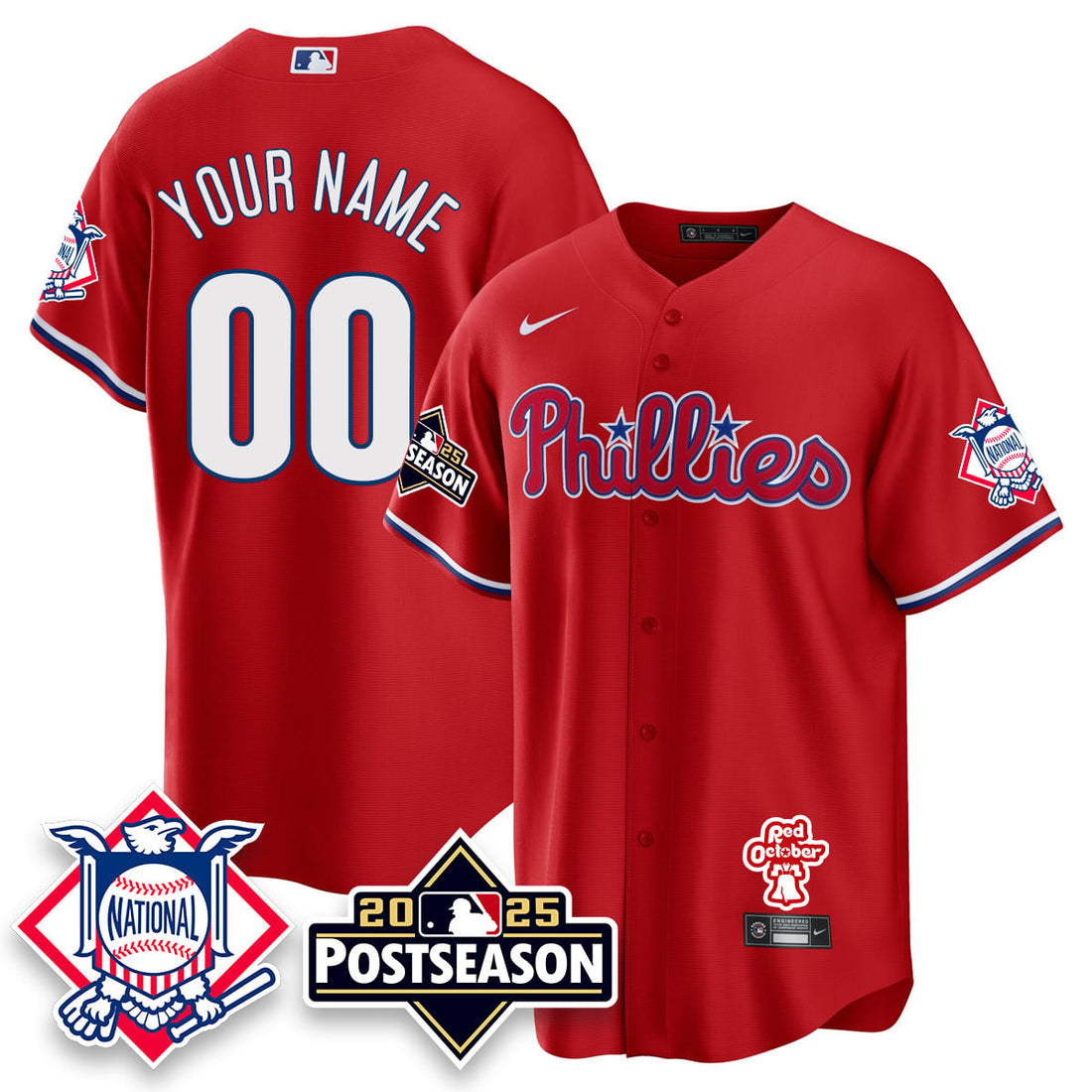 Philadelphia Phillies 2025 Postseason CUSTOM Jersey - All Stitched