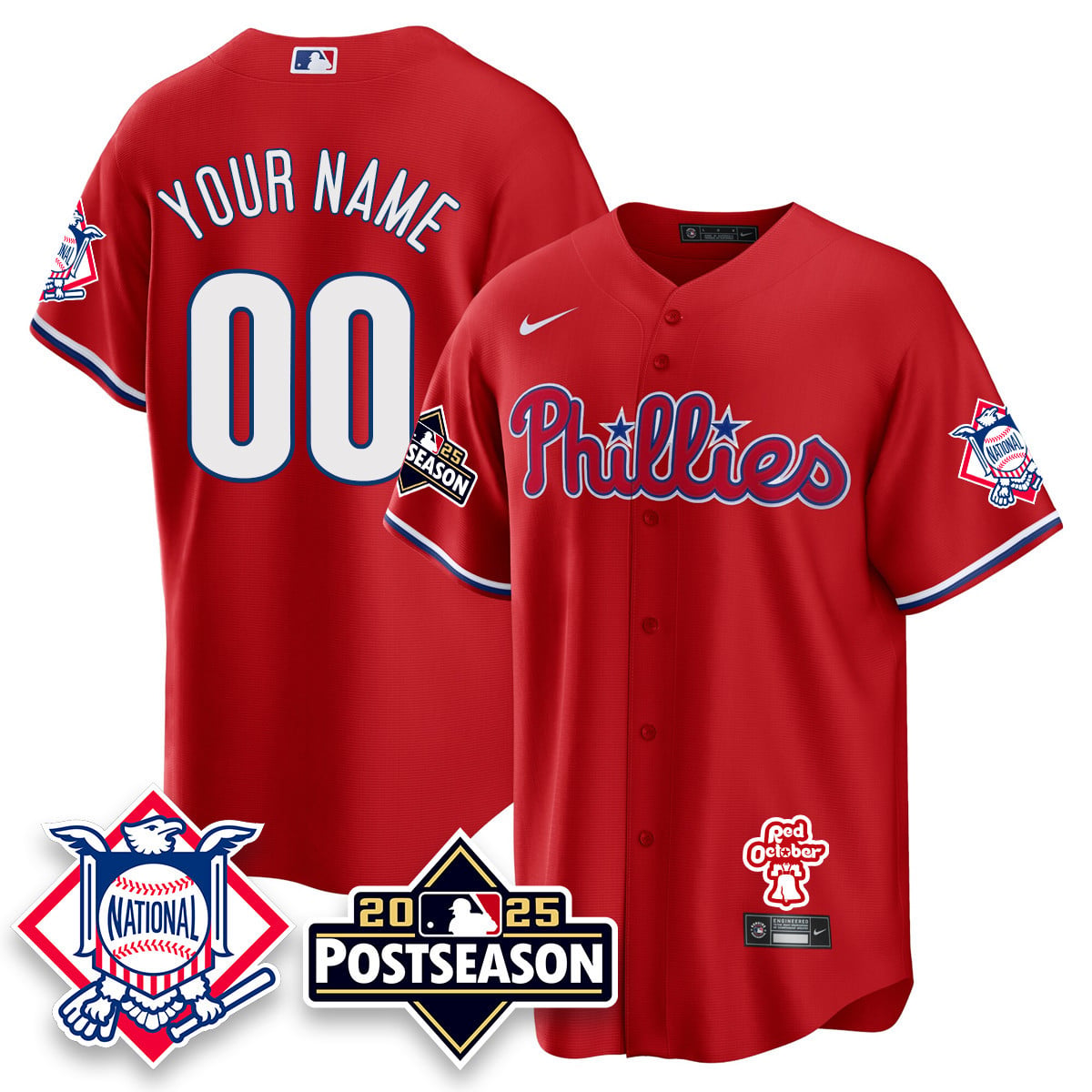 Philadelphia Phillies 2025 Postseason CUSTOM Jersey - All Stitched