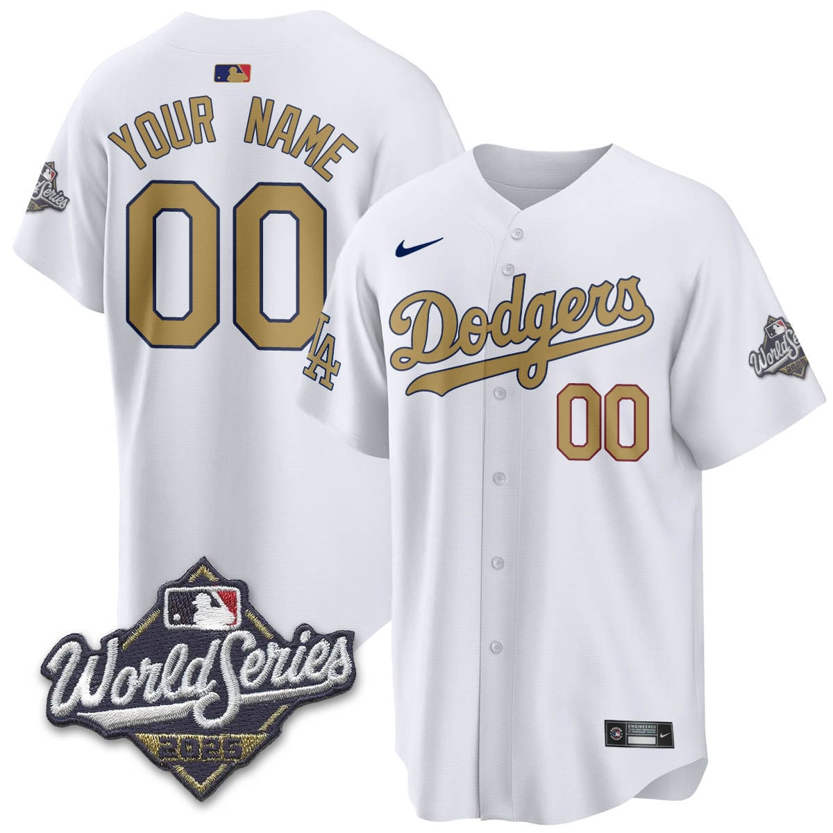 Custom Los Angeles Dodgers 2025 World Series Jersey - All Stitched