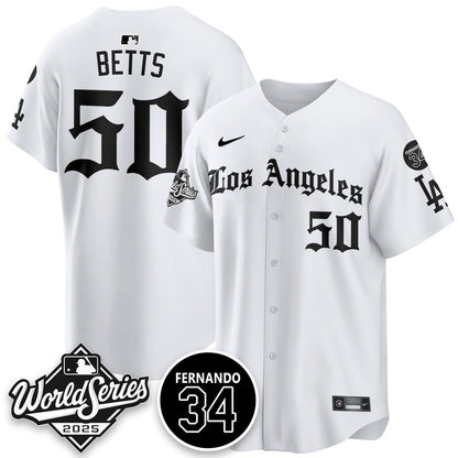 Los Angeles Dodgers 2025 Gothic NL Champions Jersey - All Stitched