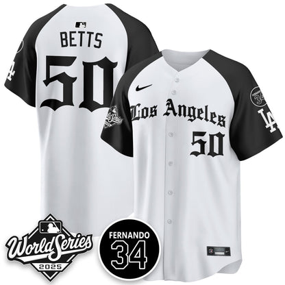 Los Angeles Dodgers 2025 Gothic NL Champions Jersey - All Stitched