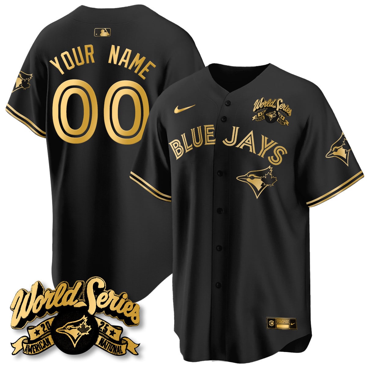 Toronto Blue Jays 2025 American League Champions Jersey - All Stitched